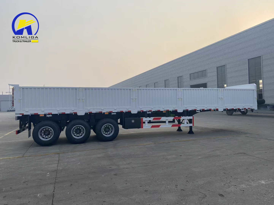 3축 45FT 60tons 측면 벽 화물 반 트레일러 / 세컨드 핸드 2/3/4 Axles Rim 9.00 * 22.5