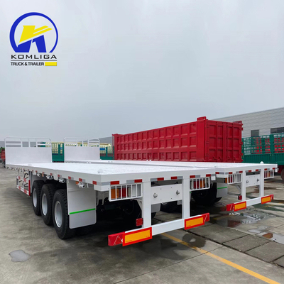 40tons 3 Axles 40FT 컨테이너 평면 반 트레일러