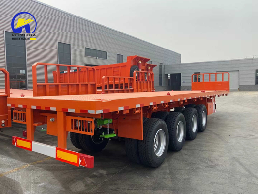 40FT 45FT 반 트레일러 4축 트럭 컨테이너 트레일러 ISO9001 인증