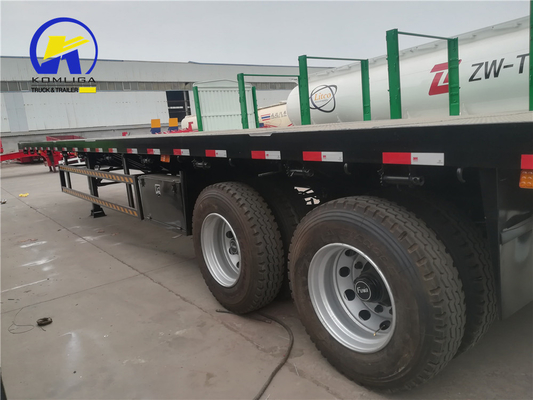 Q345b 2 축 20tons 25FT 평면 승매용 철강 주선 반 트레일러