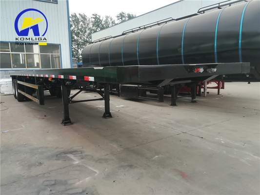 Q345b 2 축 20tons 25FT 평면 승매용 철강 주선 반 트레일러