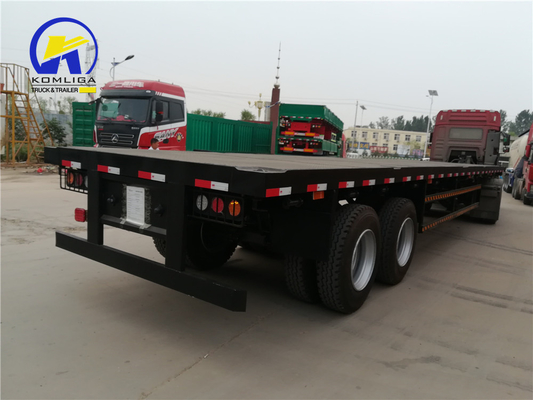 Q345b 2 축 20tons 25FT 평면 승매용 철강 주선 반 트레일러