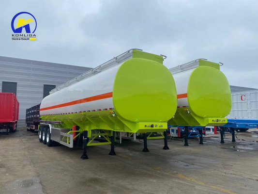1820mm 트레드 3 축 탄소 알루미늄 오일 탱크 42000L 45000 리터 연료 탱크 트레일러
