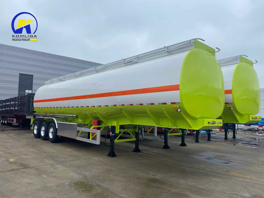 1820mm 트레드 3 축 탄소 알루미늄 오일 탱크 42000L 45000 리터 연료 탱크 트레일러