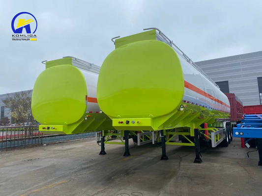 1820mm 트레드 3 축 탄소 알루미늄 오일 탱크 42000L 45000 리터 연료 탱크 트레일러