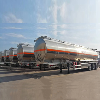 12 타이어 50tons 3axle 알루미늄 오일 탱커 트럭 연료 탱크 반 트레일러 트레일러 1820mm