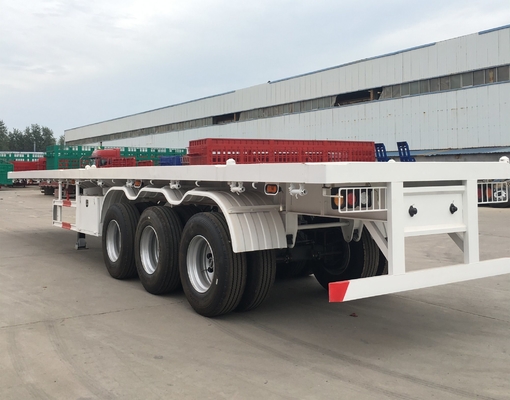 40FT 20FT 트래커 헤드 평면 컨테이너 7000-8000mm의 휠 베이스와 반 트레일러