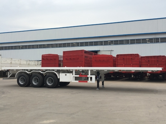 40FT 20FT 트래커 헤드 평면 컨테이너 7000-8000mm의 휠 베이스와 반 트레일러