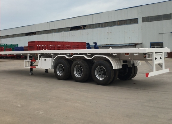 40FT 20FT 트래커 헤드 평면 컨테이너 7000-8000mm의 휠 베이스와 반 트레일러