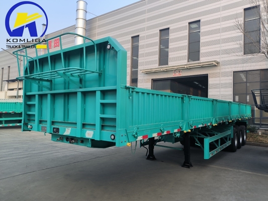 600mm 3Axis Verdant 녹색 색상 측면 벽 화물 반 트레일러 고객 요구 사항