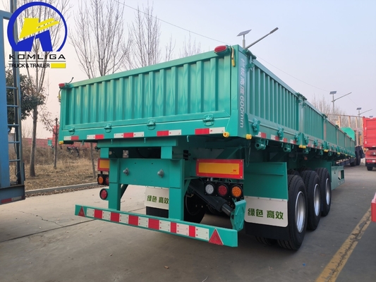 600mm 3Axis Verdant 녹색 색상 측면 벽 화물 반 트레일러 고객 요구 사항