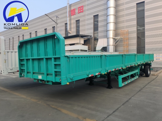 600mm 3Axis Verdant 녹색 색상 측면 벽 화물 반 트레일러 고객 요구 사항