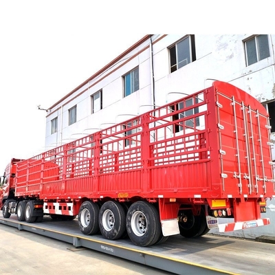 3 축 40 60 70tons 화물 반 트레일러 사이드 월 박스 트레일러 주문