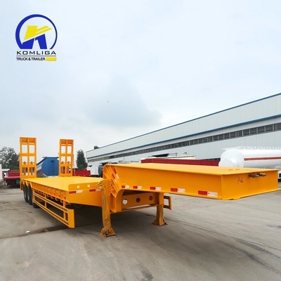 저높이 침대 40FT 60tons ABS 안티블록 브레이킹 시스템과 함께 로보이 램프 트레일러