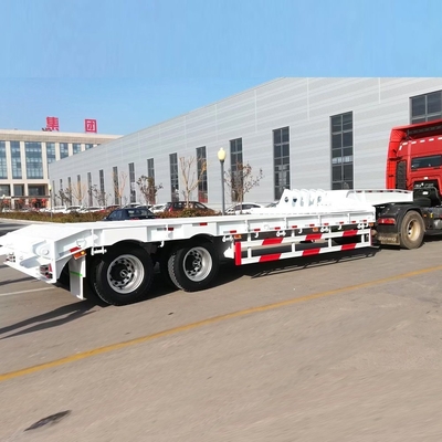 저높이 침대 40FT 60tons ABS 안티블록 브레이킹 시스템과 함께 로보이 램프 트레일러