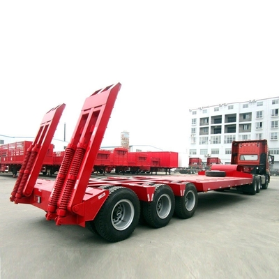 7000~8000mm 휠 베이스 중량물 운송용 ECE 인증 다자동 낮은 베드 트레일러
