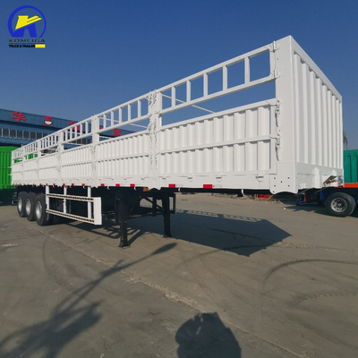 우바코 밸브와 7000-8000mm 휠 베이스와 함께 좋은 높은 사이드 울타리 반 트럭 트레일러