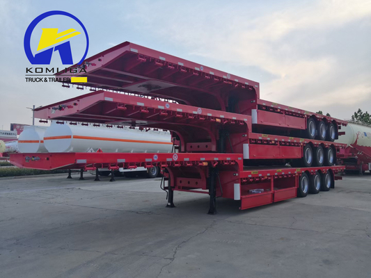 2/3/4/5 Axles Heavy Duty Gooseneck Lowbed Truck Semi-trailer 1820mm 스틸을 사용하는 반목