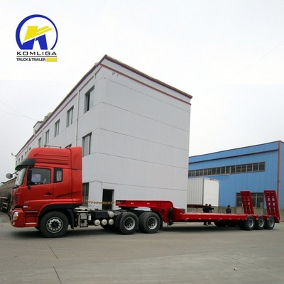 40-60톤 2-3축 발굴용 트럭 Semi Lowboy Low Bed Semi Trailer