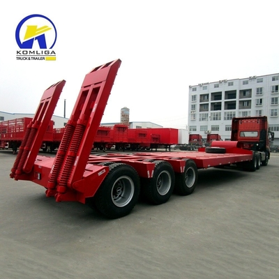 40-60톤 2-3축 발굴용 트럭 Semi Lowboy Low Bed Semi Trailer