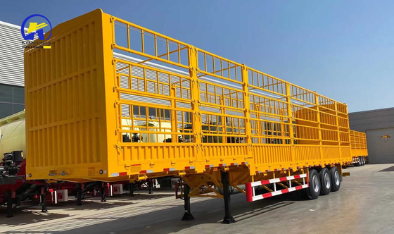 3축 40FT 컨테이너 사이드 월 반 트레일러 트럭 주선 Q345b 스틸 최고