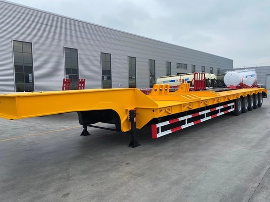 40-100 톤의 유료 화물 Fuwa Axles 낮은 침대 트레일러 램프와 반 트레일러 ISO9001 인증
