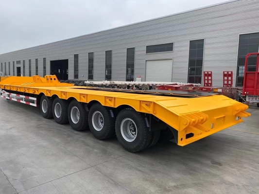 40-100 톤의 유료 화물 Fuwa Axles 낮은 침대 트레일러 램프와 반 트레일러 ISO9001 인증