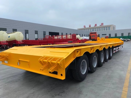 40-100 톤의 유료 화물 Fuwa Axles 낮은 침대 트레일러 램프와 반 트레일러 ISO9001 인증