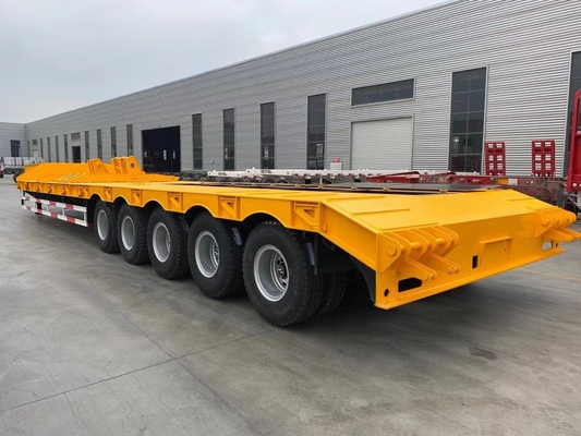 40-100 톤의 유료 화물 Fuwa Axles 낮은 침대 트레일러 램프와 반 트레일러 ISO9001 인증