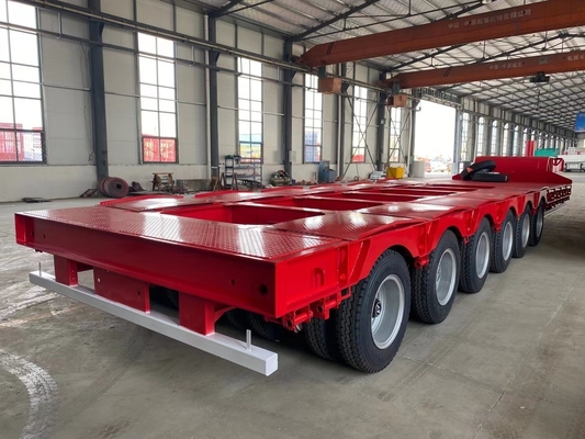 2-5 Axles Gooseneck Low Bed Semi Trailer with Ramp Jost 2.0 또는 3.5 인치 킹 핀