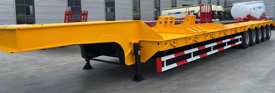 2-5 Axles Gooseneck Low Bed Semi Trailer with Ramp Jost 2.0 또는 3.5 인치 킹 핀
