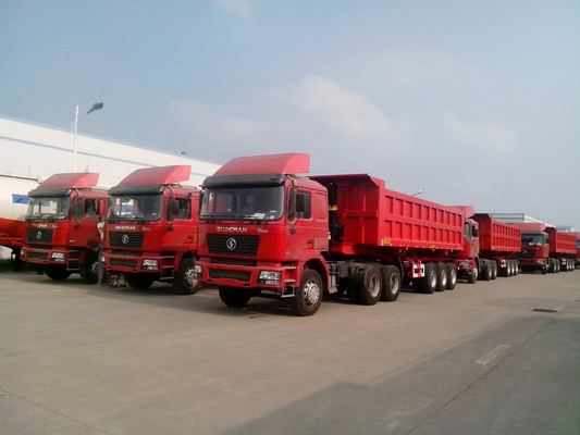 CE 인증 45cbm 50cbm 7000-8000mm의 휠 베이스와 함께 사용 된 3 차원 덤프 트레일러 라이너
