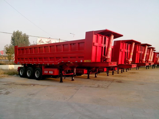 CE 인증 45cbm 50cbm 7000-8000mm의 휠 베이스와 함께 사용 된 3 차원 덤프 트레일러 라이너