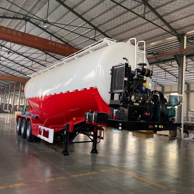 3 축 중량 45cbm 60ton V 모양 사용 된 대용량 시멘트 트레일러 기술 지원