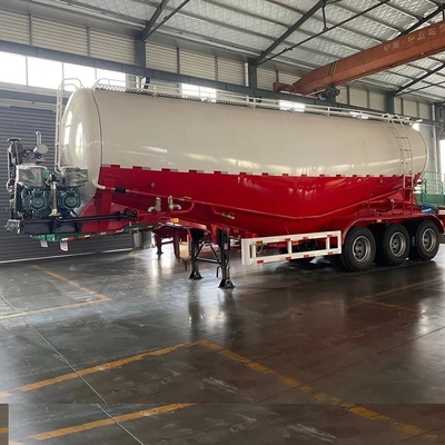3 축 중량 45cbm 60ton V 모양 사용 된 대용량 시멘트 트레일러 기술 지원