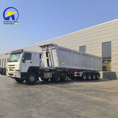 50t 덤프 반트레일러 휠 베이스 7000-8000mm 및 GCC 인증