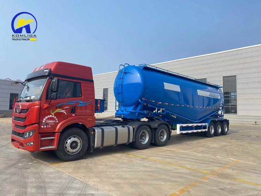 3 축 50tons 40cbm 건조 대량 시멘트 파우더 탱커 평면 홍보용 반 트레일러
