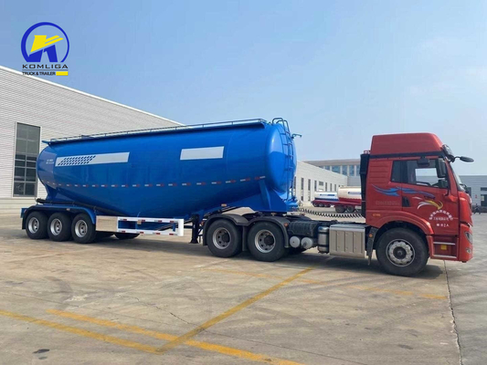 3 축 50tons 40cbm 건조 대량 시멘트 파우더 탱커 평면 홍보용 반 트레일러