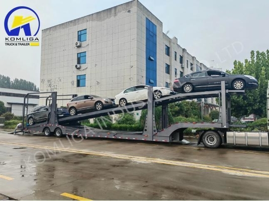 우즈베키스탄으로 운송할 수 있는 GCC 인증 자동차 운송자 반 트레일러